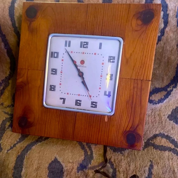 Vintage Wall Decor Vintage Art Deco Kitchen Wall Clock Wooden And